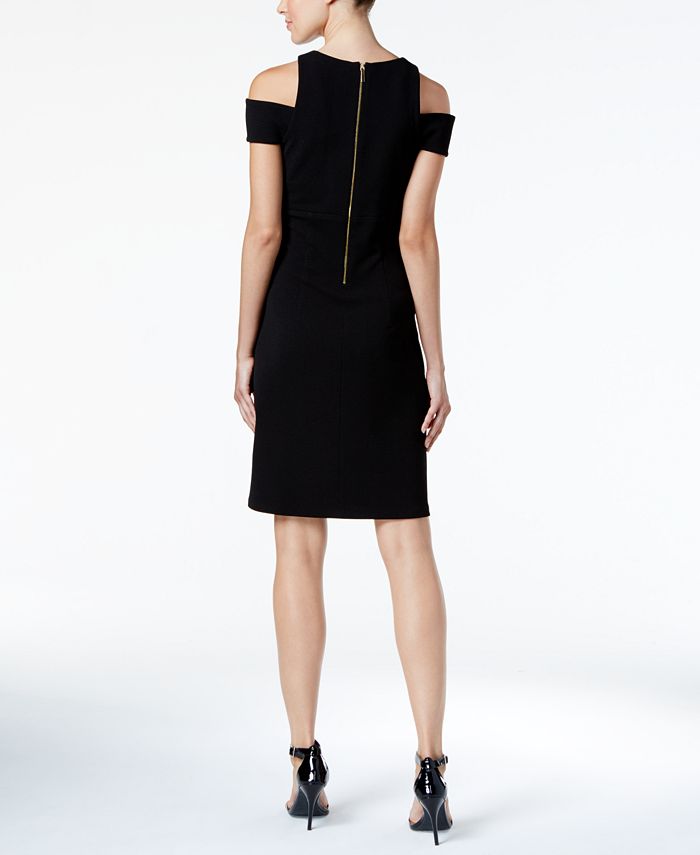 4610733 Green Cold Shoulder Sheath Dress main image 1