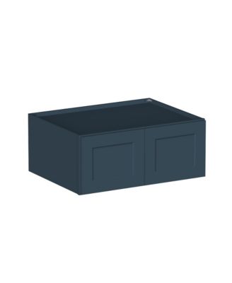 15"H Double Door Deep Wall Cabinets, Ready to Assemble Kitchen Cabinet with Solid Wood Frame, Soft-Close Slides and Hinge