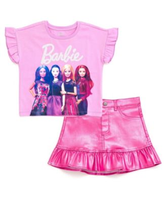 Girls 5-16 Sequin T-Shirt and Metallic Skirt Set
