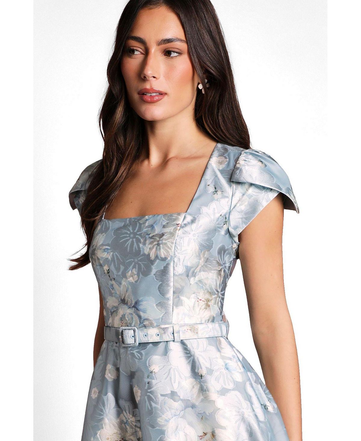 Coast Women's Printed Belted Midi Dress view 3 — MAYCSS fashion products