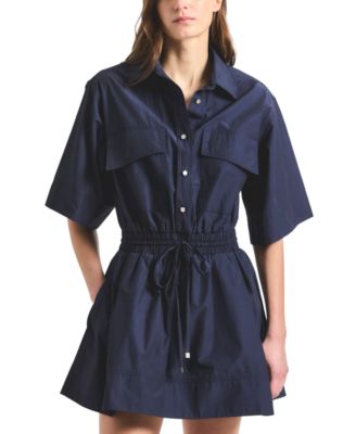macy's short summer dresses Macy A-line Short Sleeved Organza Mini Dress