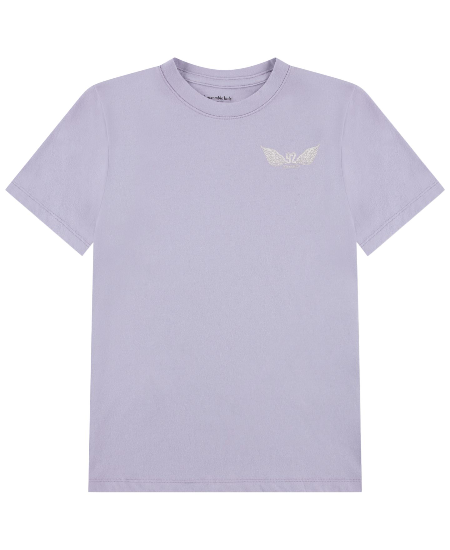 Футболка abercrombie kids Short-Sleeve T-Shirt для девочек, цвет: Пастельный фиолетовый — фото 1