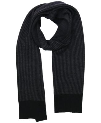 Men's Wool Two-Tone Ribbed Scarf