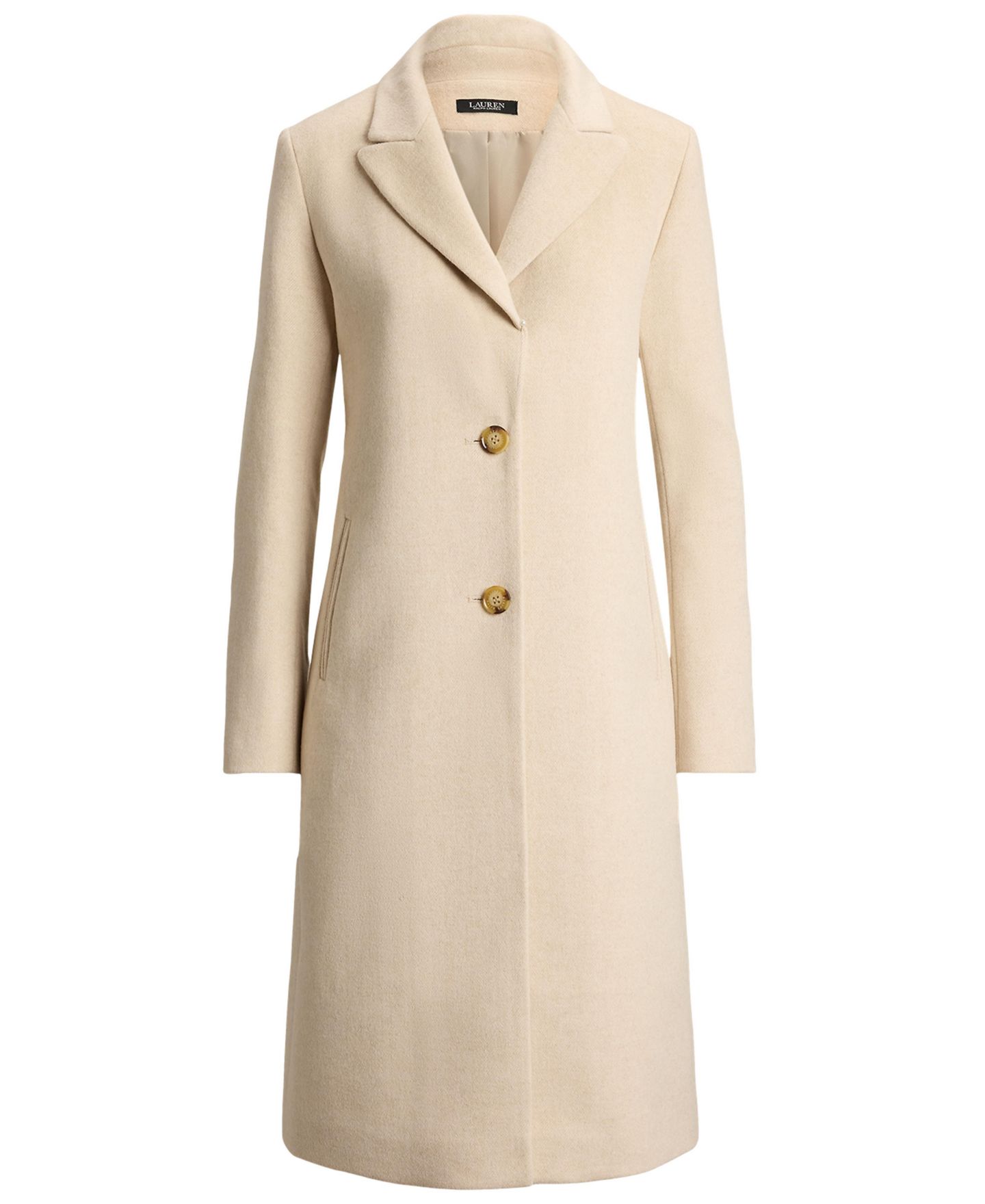 Женское пальто Lauren Ralph Lauren Wool Walker, цвет: Кремовый бежевый — фото 6