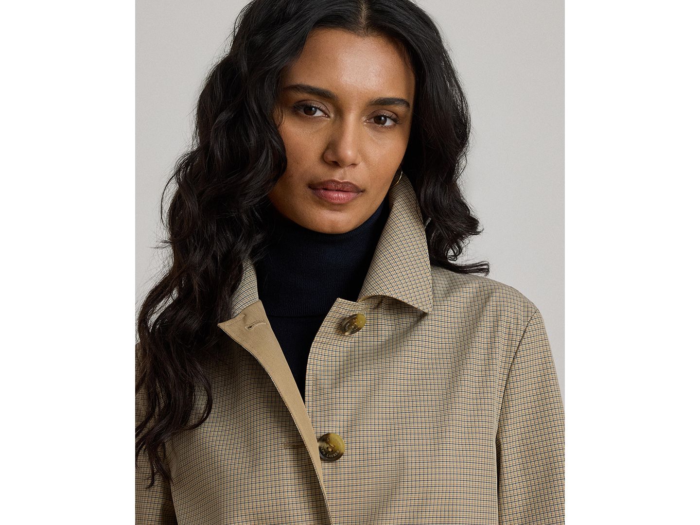 Женское пальто Lauren Ralph Lauren Reversible Trench, цвет: Клетчатый — фото 4