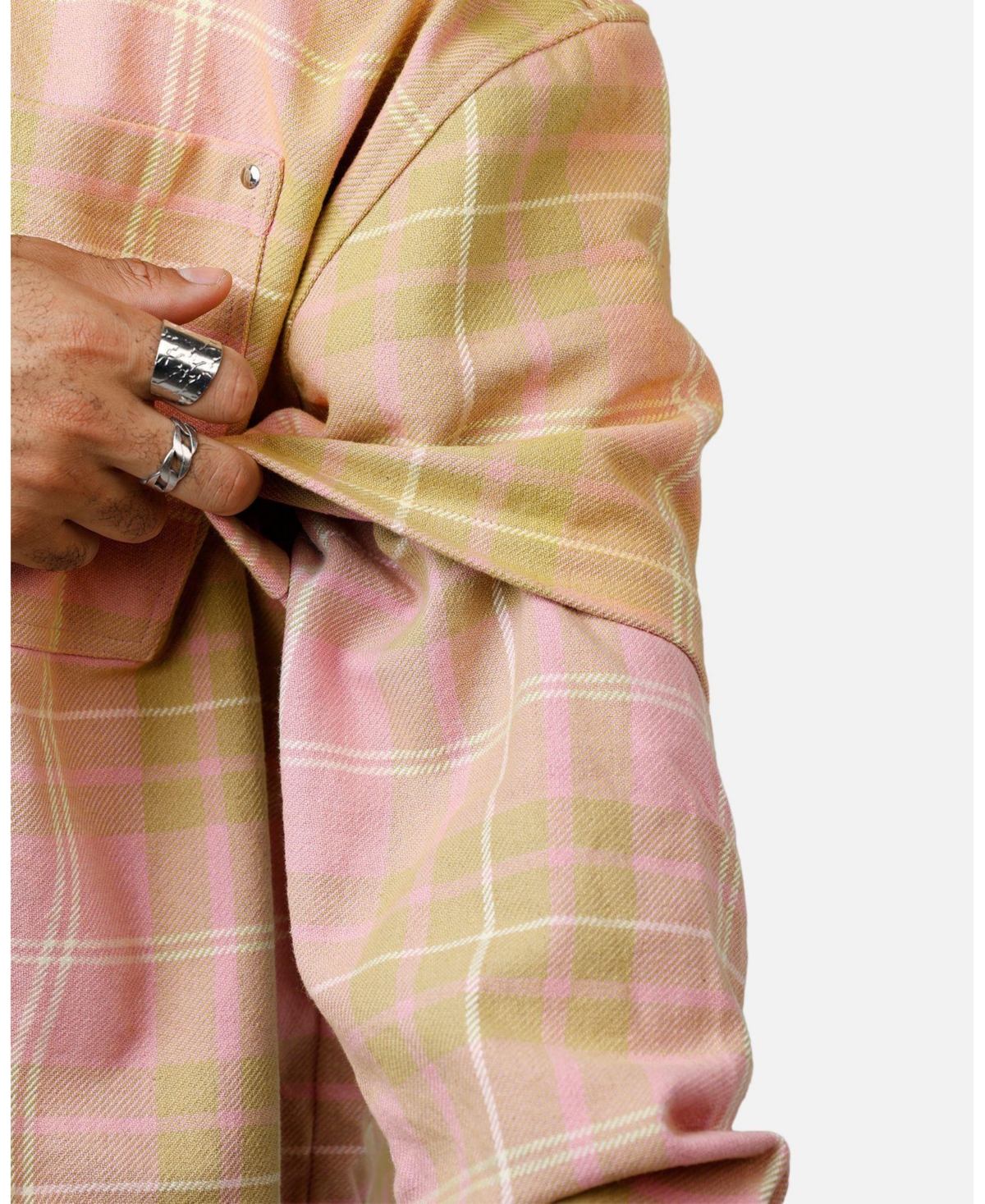 mnml Men's Dip Fade Flannel Shirt