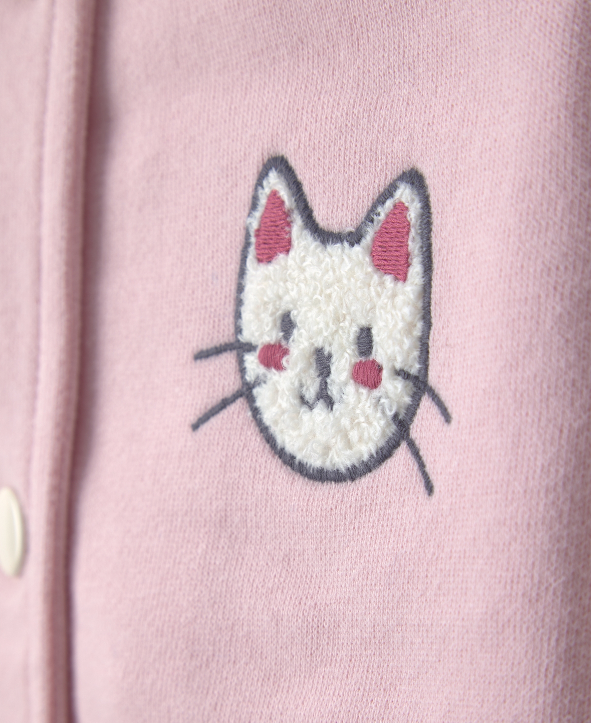 Carter's Toddler Girls' 2T-5T Cat French Terry Long-Sleeve Layering Top, Jacket and Pants, 3-Piece Set