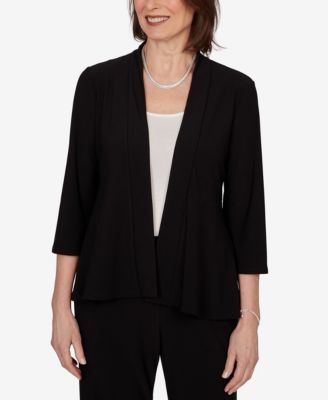 Petite Light Open Crepe Cardigan Top
