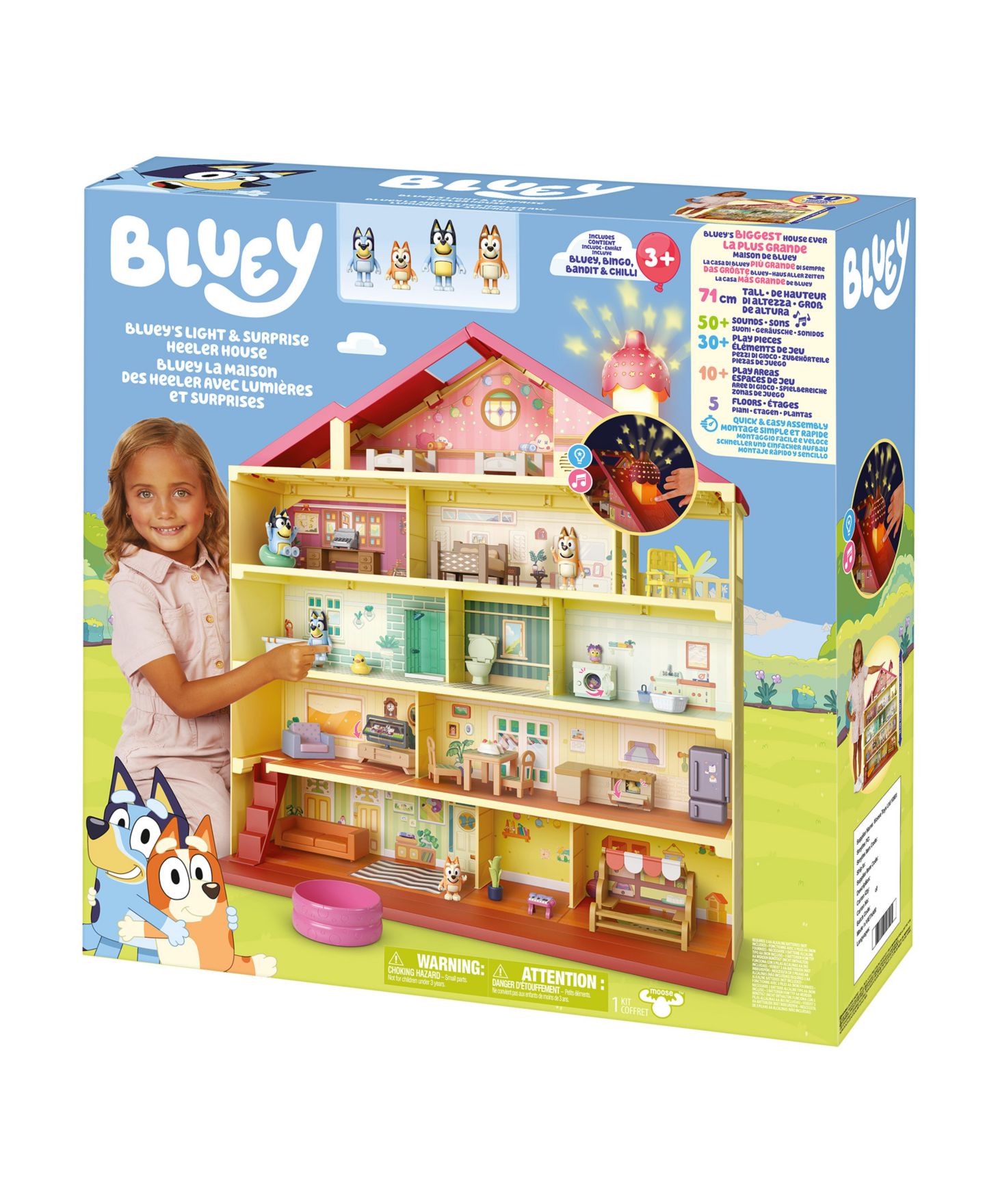 Детский игровой набор Bluey Lights and Sounds 36-Piece House Playset, Ages 3+ — фото 4