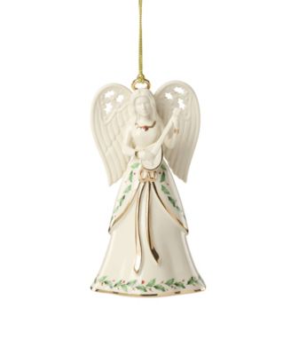 Holiday Angel Bell with Mandolin Ornament