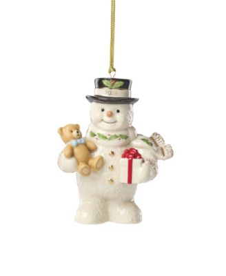 2026 Snowman with Teddy Bear Ornament