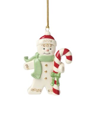 2026 Gingerbread with Candy Cane Ornament
