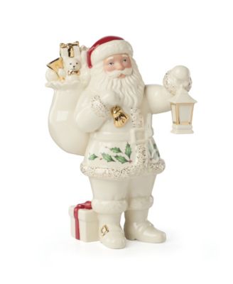 Santa with Lantern Figurine
