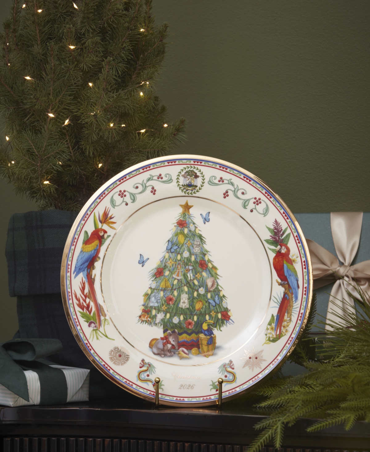 Lenox 2026 Trees Around The World Belize Collector Plate