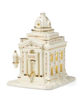 FROM THE 2008 VAULT! Mistletoe Park Bank Lit Figurine