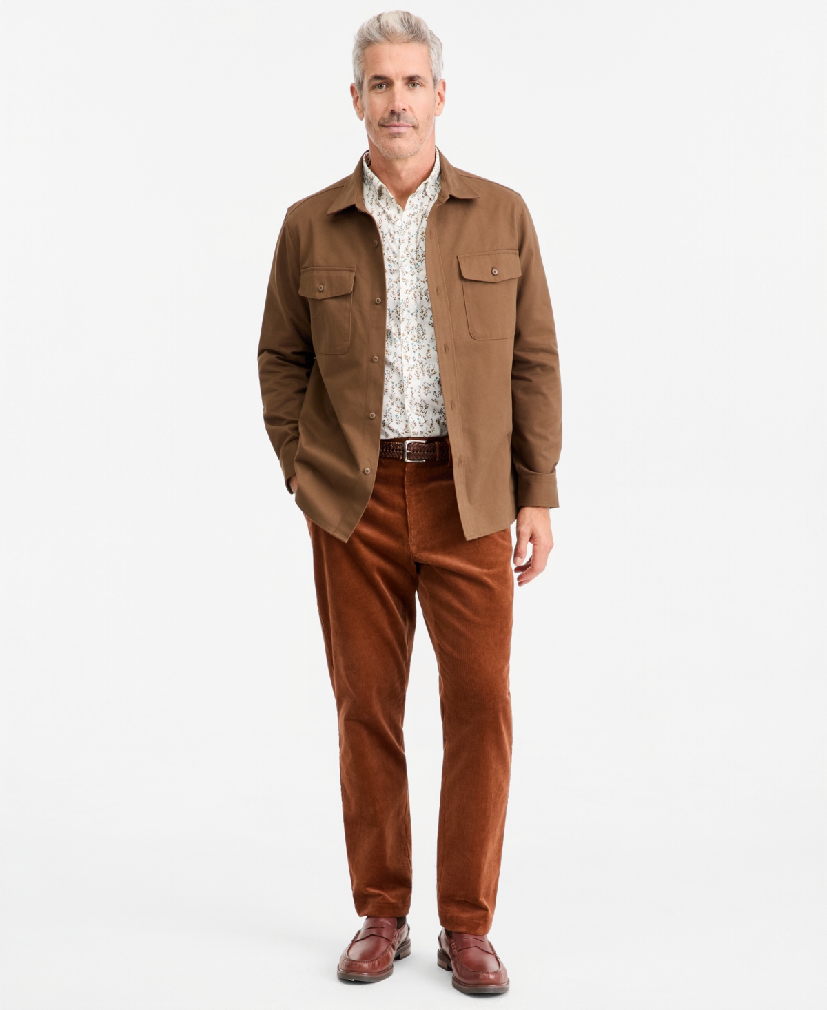 Club Room Men's Cotton Heavy Twill Overshirt, Macy's Exclusive