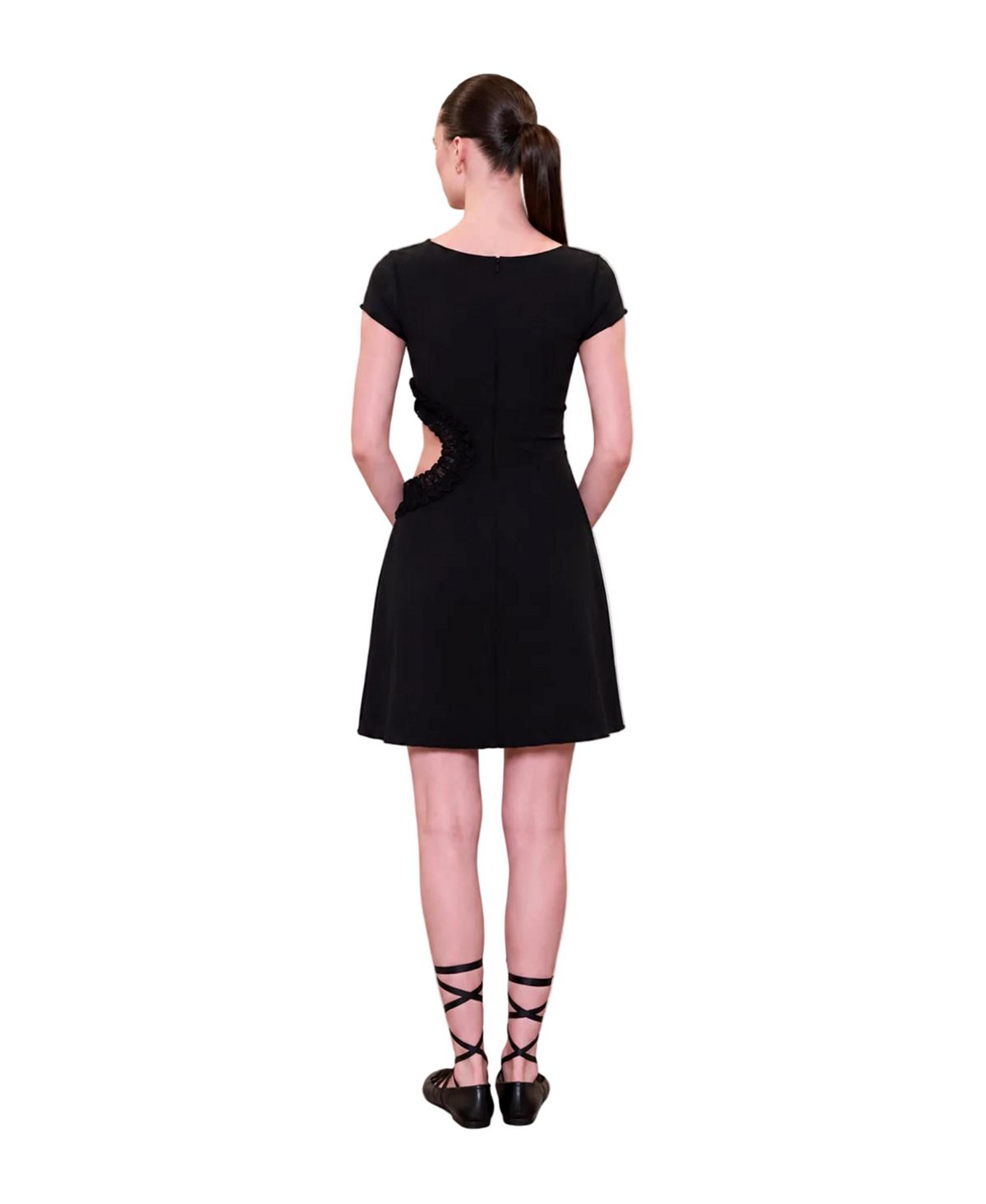PCFG Women's Daydreamers Short Sleeve Lace Detail Mini Dress view 2 — MAYCSS fashion products