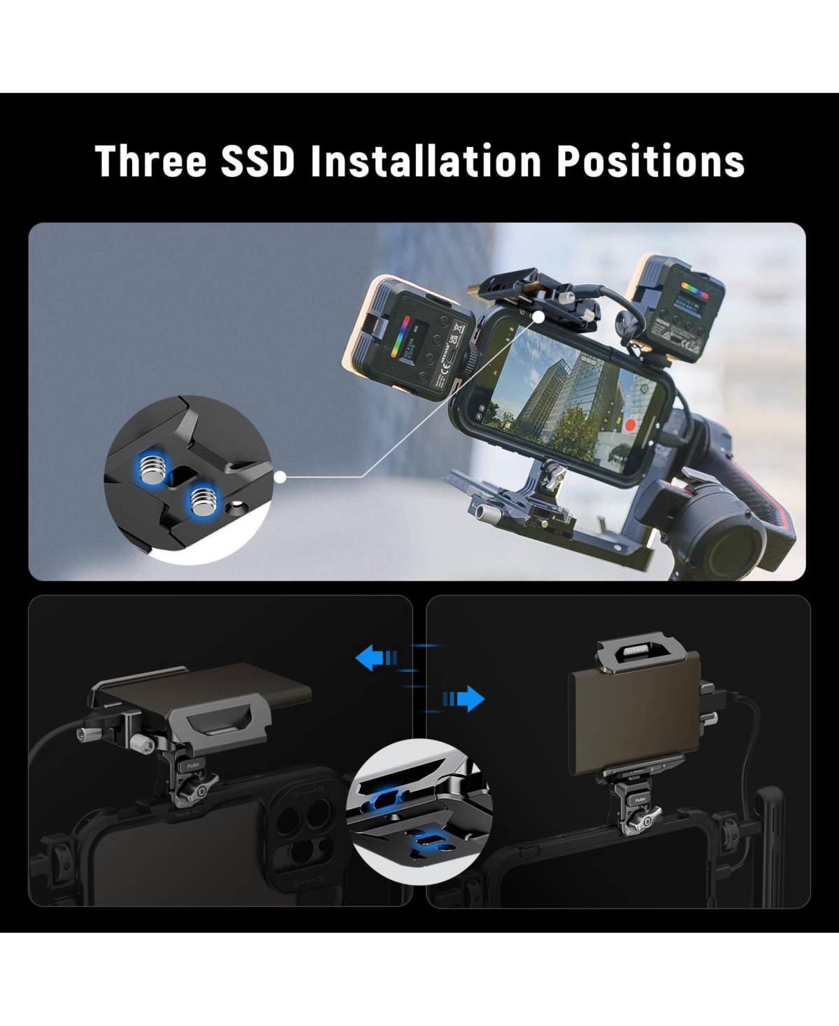 Neewer PA065 Camera Mounting Accessory for SmallRig Phone Cage for 16 Pro Max 15