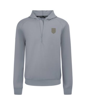 Men's Gray USMNT Technic Tri-Blend Quarter-Zip Hoodie