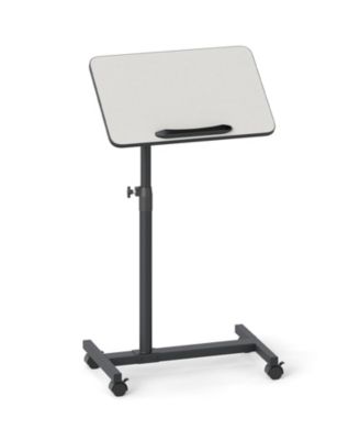 C-Shaped End Table Height Adjustable Side Table with Tilting Top