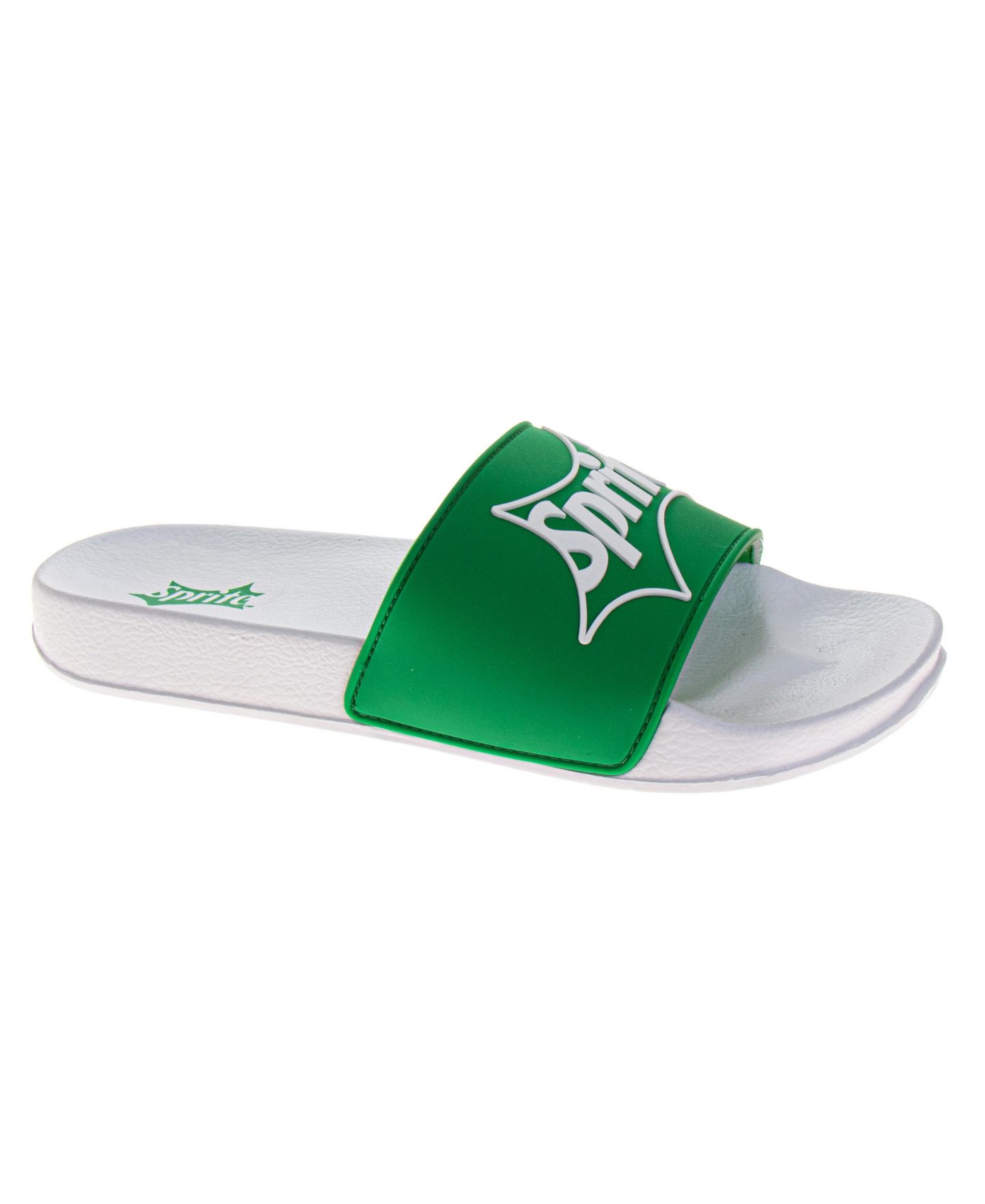 Мужские сандалии Coca-Cola Sprite Logo Casual Slides Comfortable Pool, цвет: Зелёный белый — фото 1