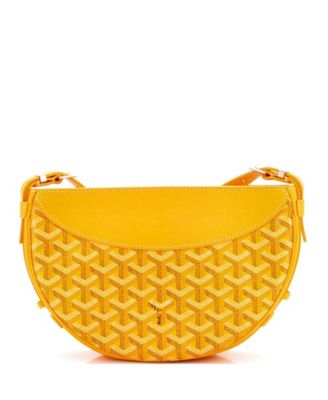 Hirondelle Shoulder Bag Coated Canvas and Leather