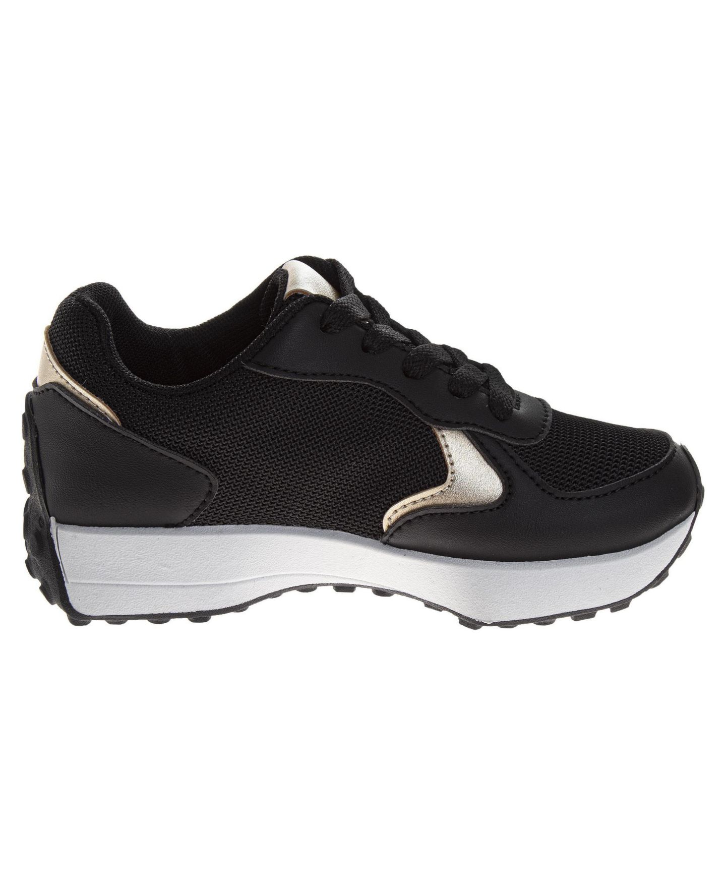 Кроссовки Kensie Girl Lace-Up Casual Running Shoes with Cushioned Sole Fashion Sneakers (Litte Kid/Big Kid) для девочек, цвет: Чёрный — фото 2