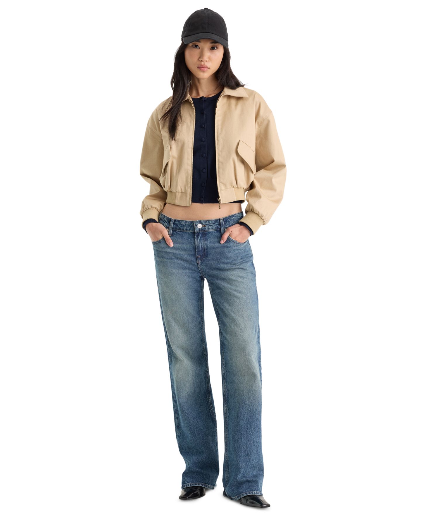 Женские джинсы Good American Vintage Low-Rise Bootcut, цвет: Индиго — фото 2