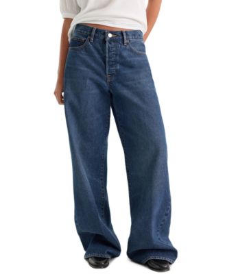 Women's Vintage Low Slung Straight Baggy Jeans