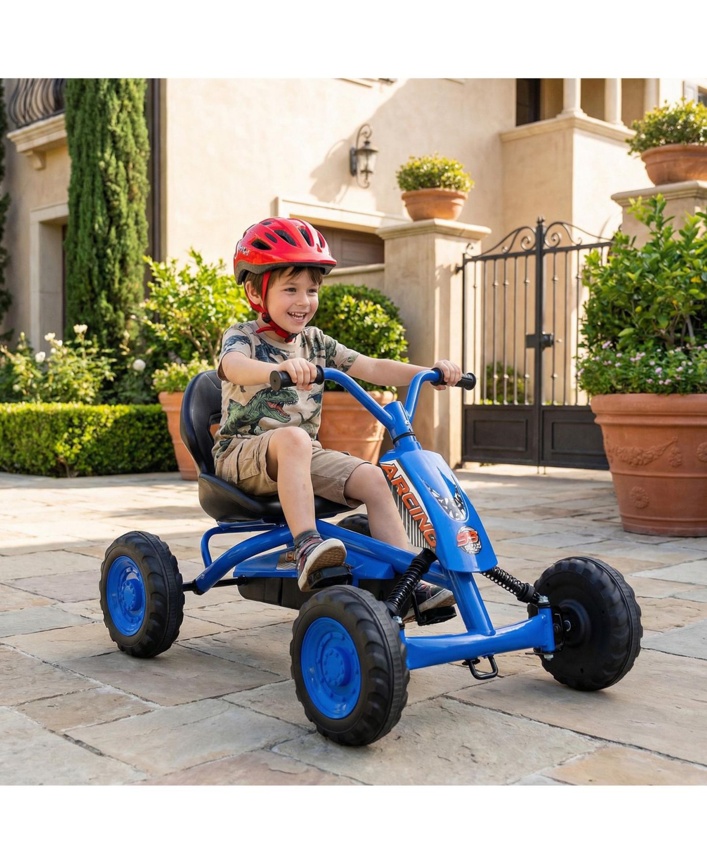 Детская игрушка Gymax Go Kart 4-Wheel Pedal Ride-On, 66 Lb. Capacity, Ages 3+, цвет: Тёмно-синий — фото 4