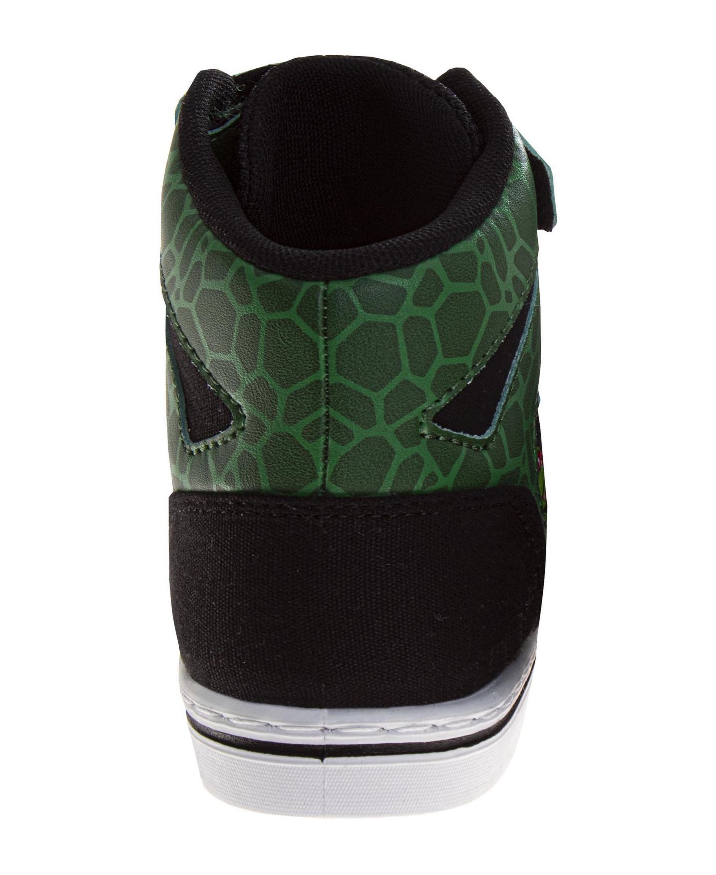 Кроссовки Nickelodeon Teenage Mutant Ninja Turtles Vintage HighTop Sneakers Fun, RetroStyle Footwear (Little Kid Size 12 / Big Kid Sizes 13-4) для мальчиков, цвет: Зелёный / Чёрный — фото 4