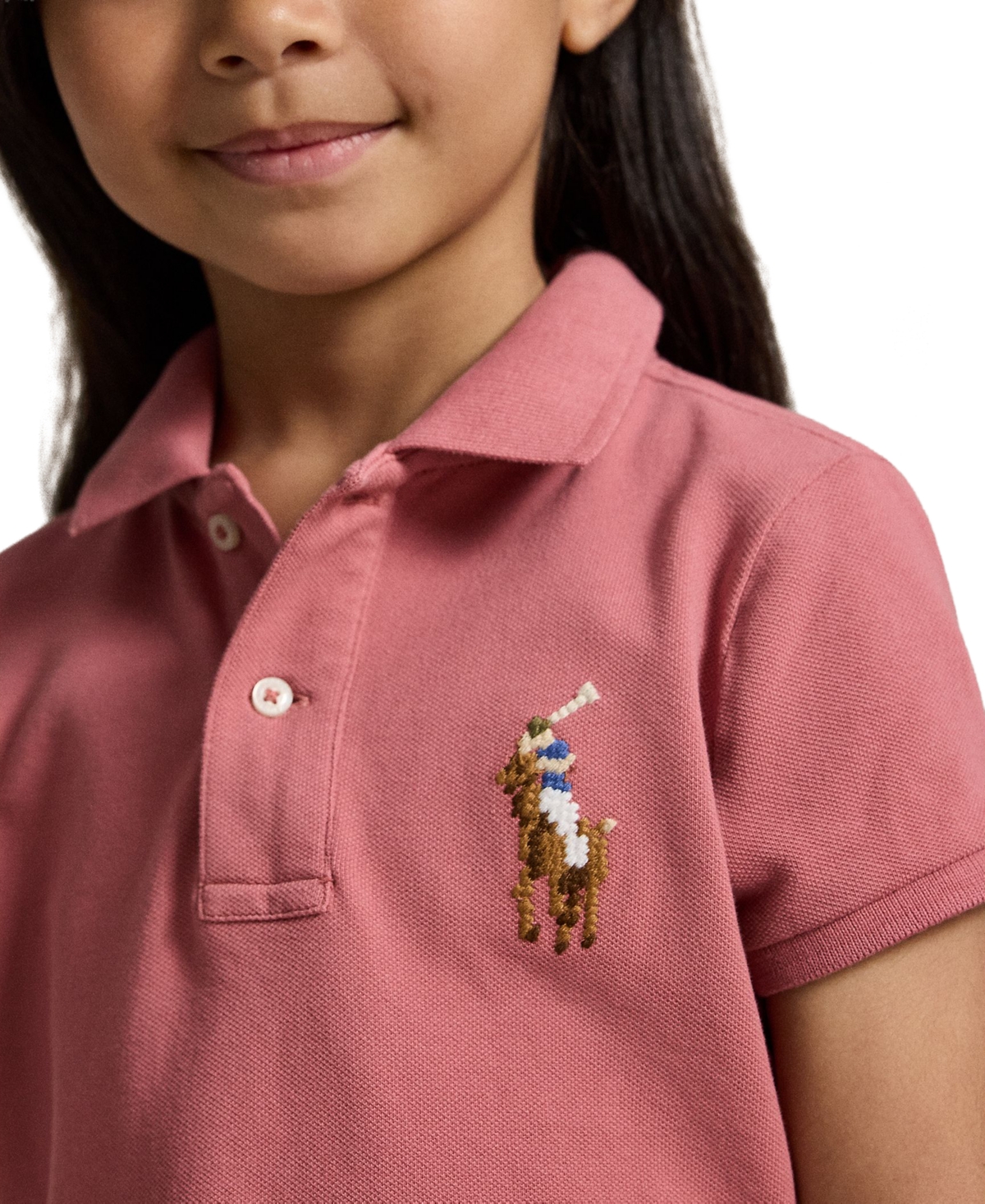 Polo Ralph Lauren Girls' 2T-6X Boxy Big Pony Short-Sleeve Shirt