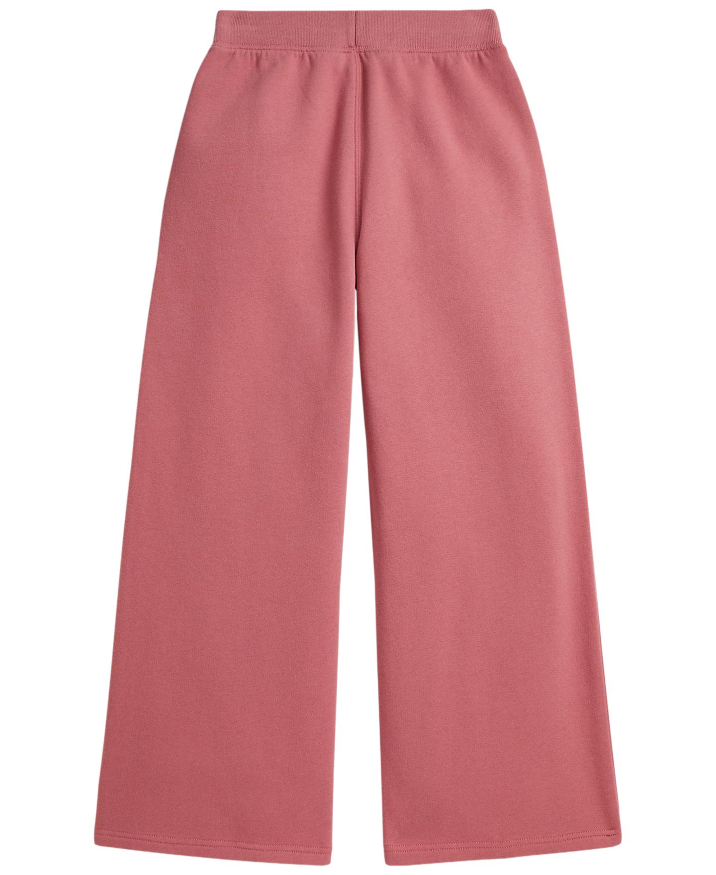Брюки Polo Ralph Lauren Fleece Wide-Leg Sweatpants для девочек, цвет: Холщовый розовый — фото 2