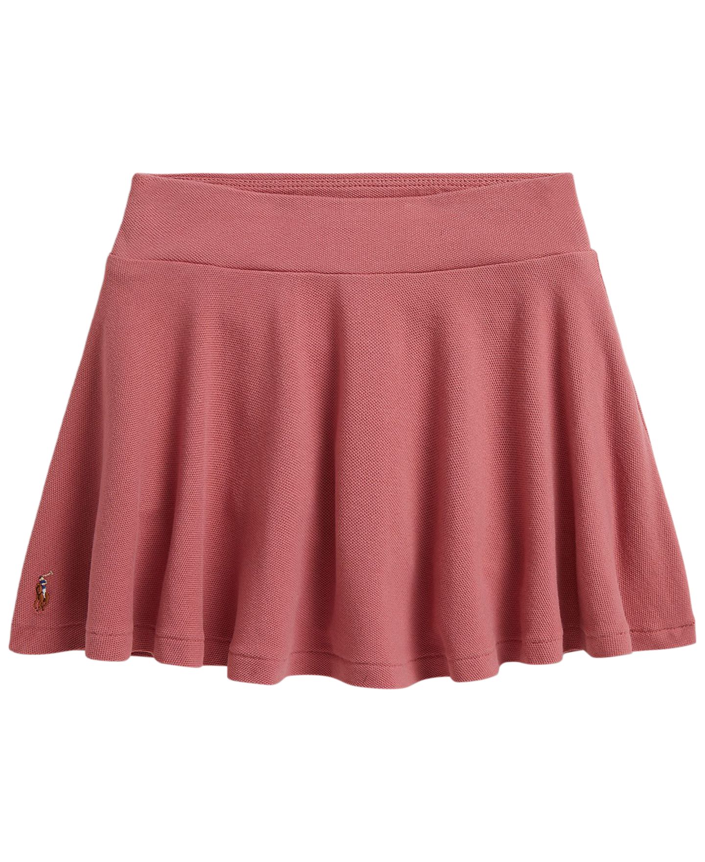 Юбка-шорты Polo Ralph Lauren Stretch Mesh Skort для девочек, цвет: Холщовый розовый — фото 1