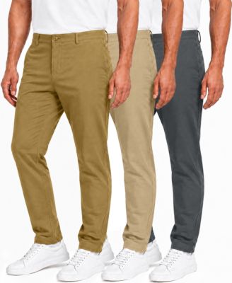 Men's Super Stretch Slim-Fit Chino Pants, 3-Pack