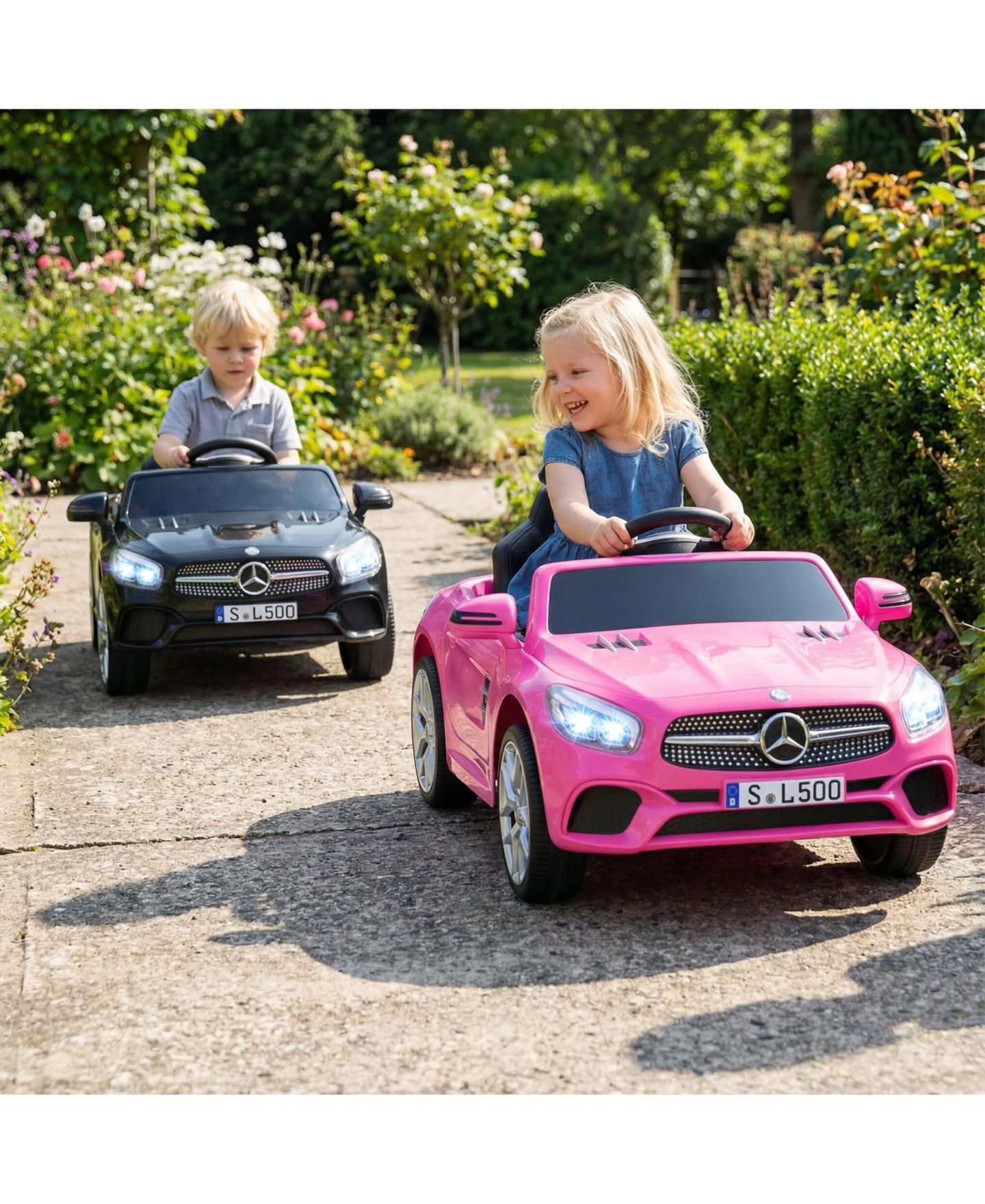 Детская игрушка Gymax Licensed Mercedes-Benz SL R231 12V Electric Remote-Control Ride-On Car, 66 lbs, Ages 3-8, цвет: Розовый — фото 2