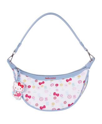 Hello Kitty Floral Print Top Zip Shoulder Bag
