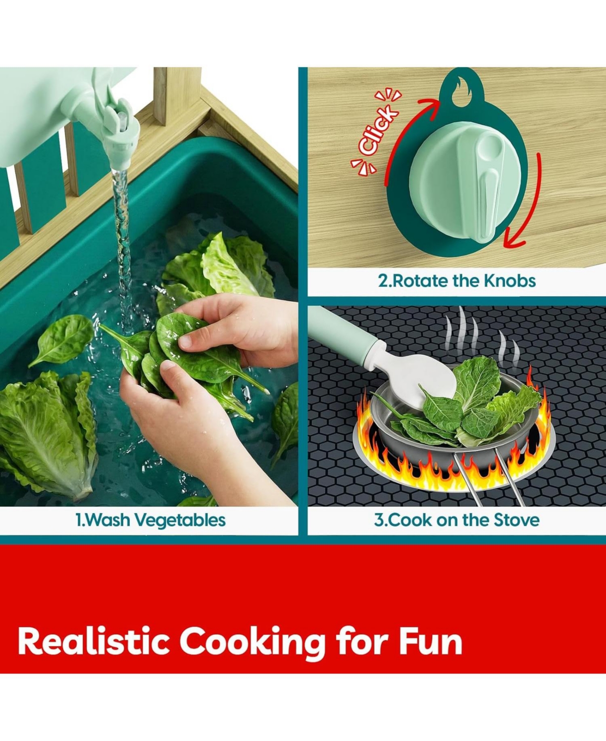 Top Bright 4 In 1 Mud Kitchen Pretend Play Toy For Kids Wooden Outdoor Playhouse Water Sand Play, Cooking Gardening Playset With Accessories Table Set