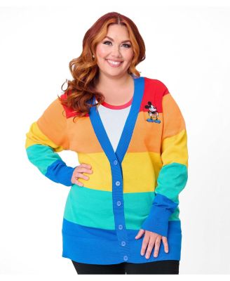 Plus Size Printed Knit Long Cardigan