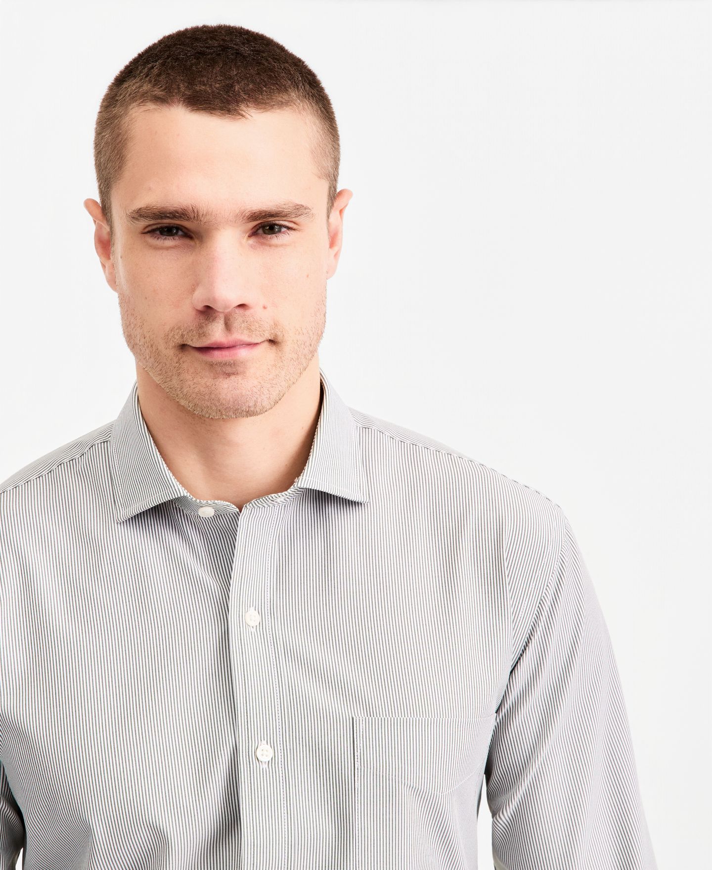 Мужская рубашка Club Room Traveler Dress Shirt, цвет: Светлый зелёный — фото 3