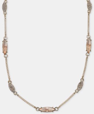 Crystal Station Collar Necklace, 16" + 3" extender
