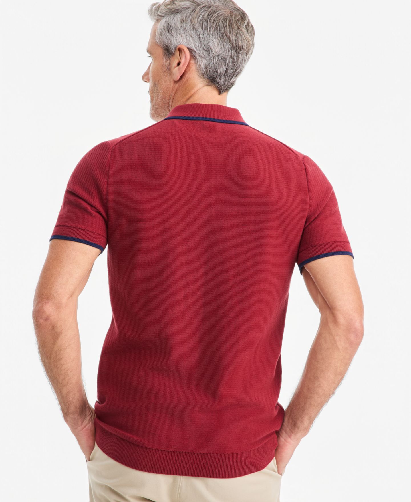 Мужское поло Club Room Tipped Polo Shirt, цвет: Насыщенный бирюзовый — фото 5
