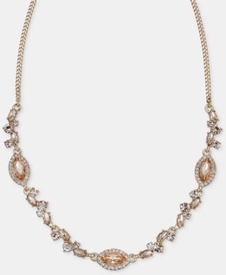 Crystal Statement Necklace, 16" + 3" extender