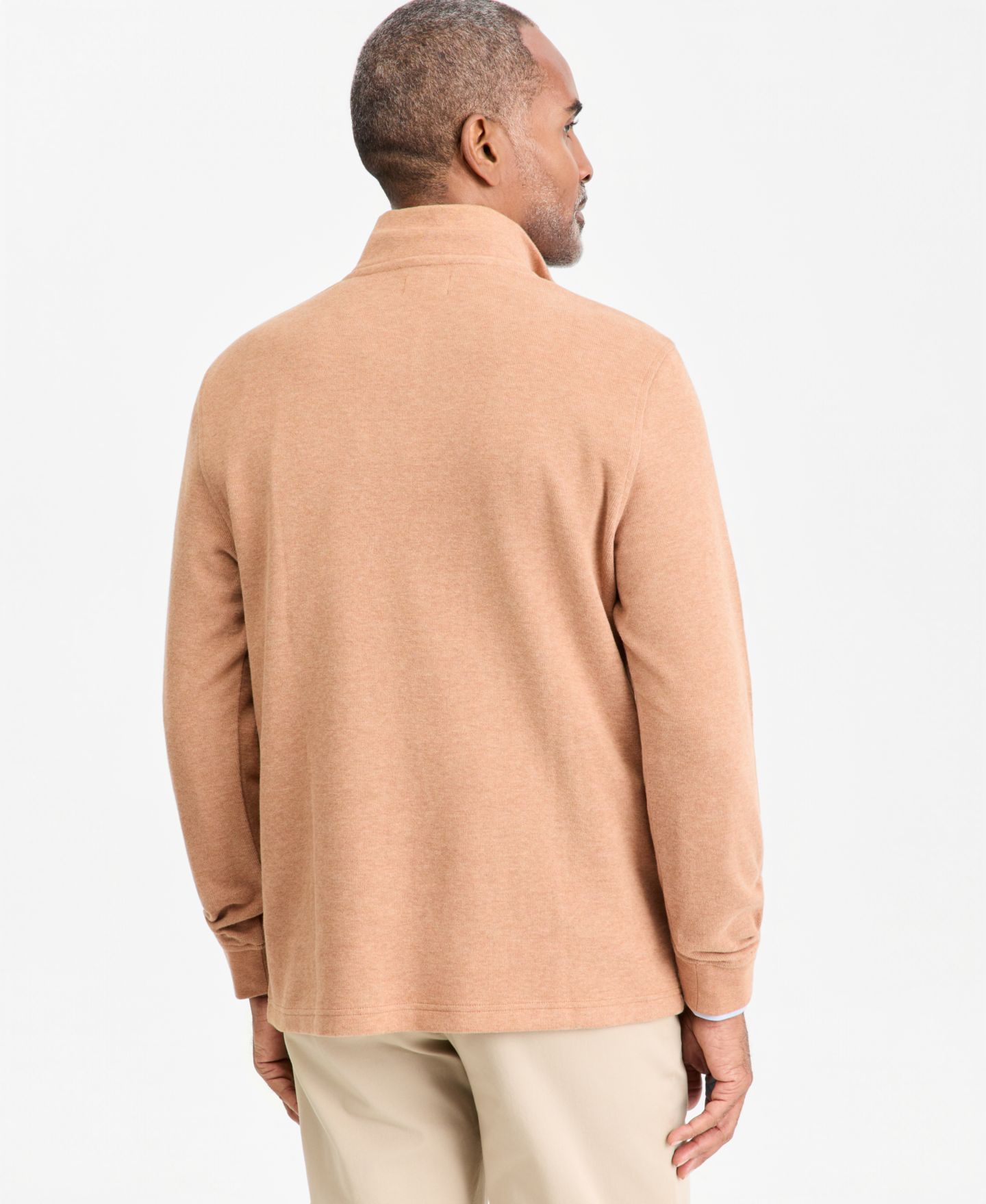 Мужской свитшот Club Room Quarter-Zip, цвет: Орех — фото 4