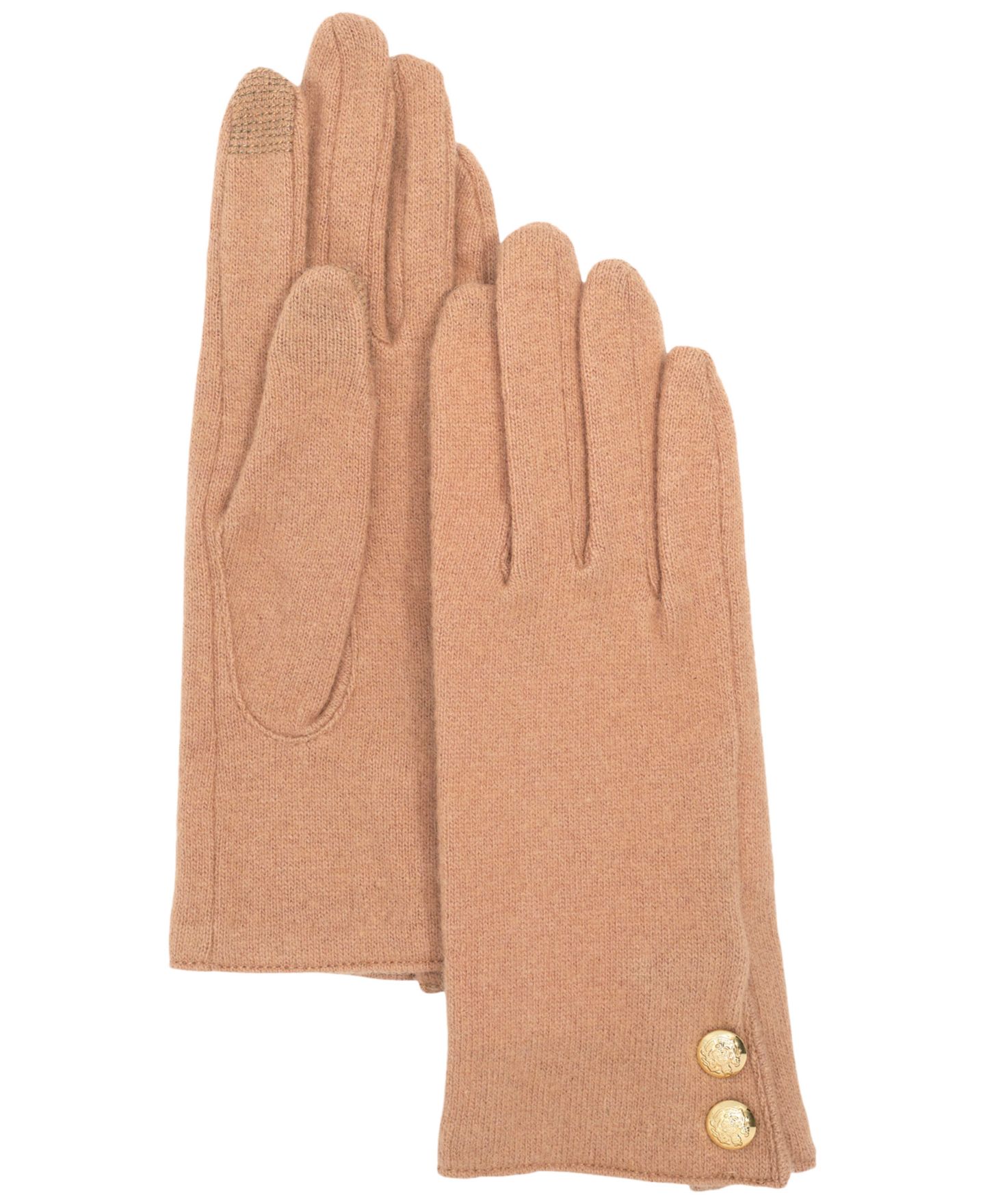 Женские перчатки Lauren Ralph Lauren Two Button Cashmere Blend Touch Gloves, цвет: 621 Красный — фото 9