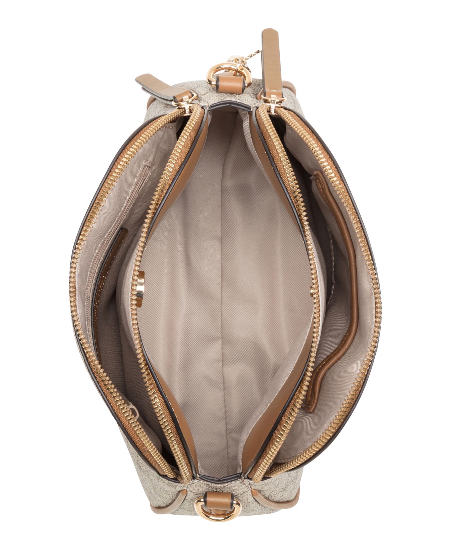 Женская сумка Nine West Calianna Dome Small Crossbody Handbag, цвет: Бежевый / Карамельный — фото 4