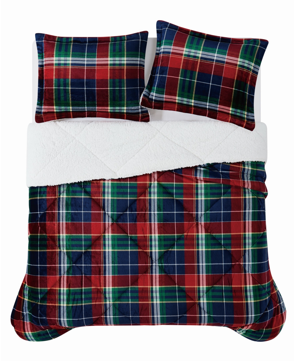 Truly Soft Cuddle Warmth Ivan Plaid 3-Piece Comforter Set