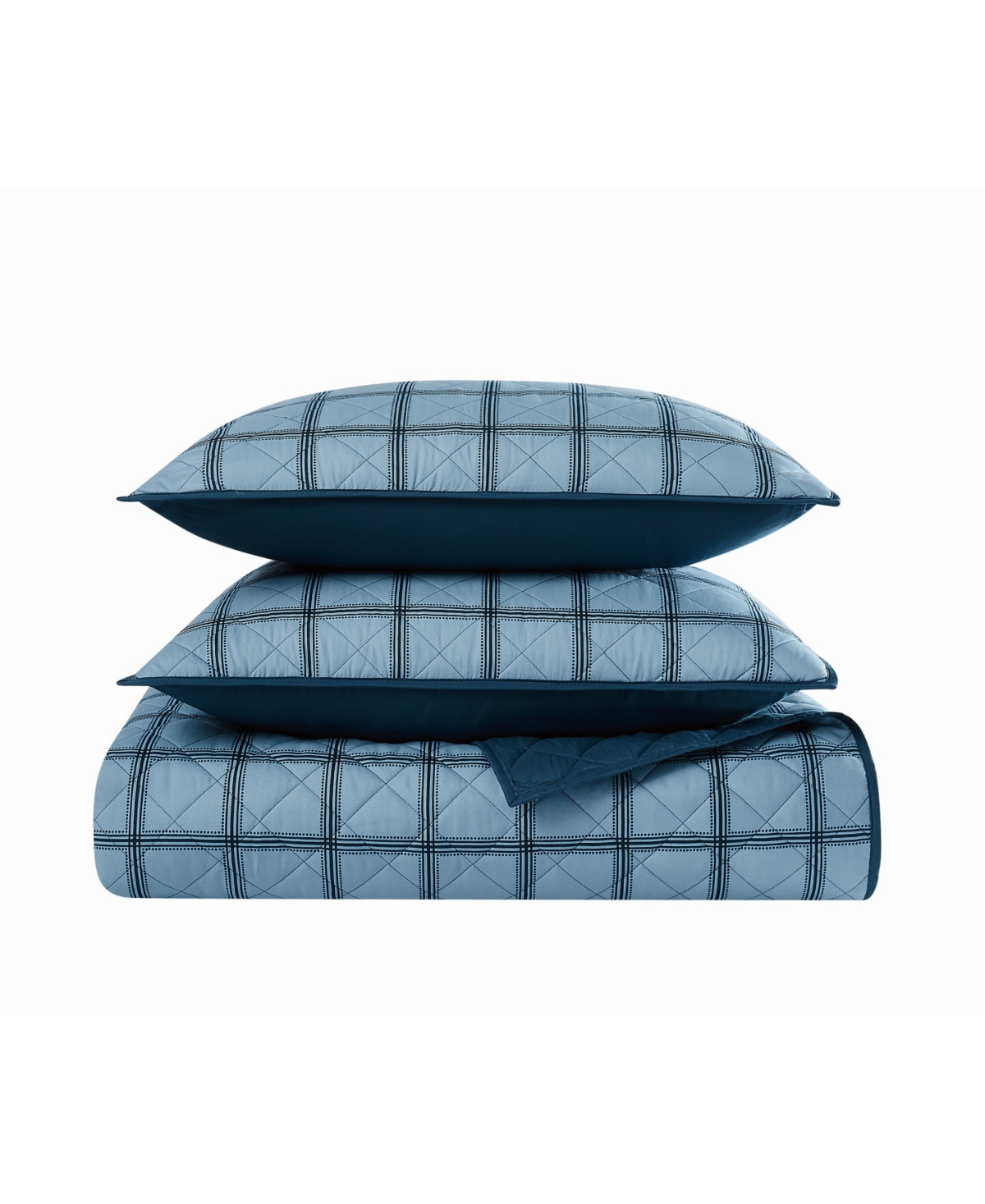 Cannon Luka Grid Plaid 3-Piece Quilt Set
