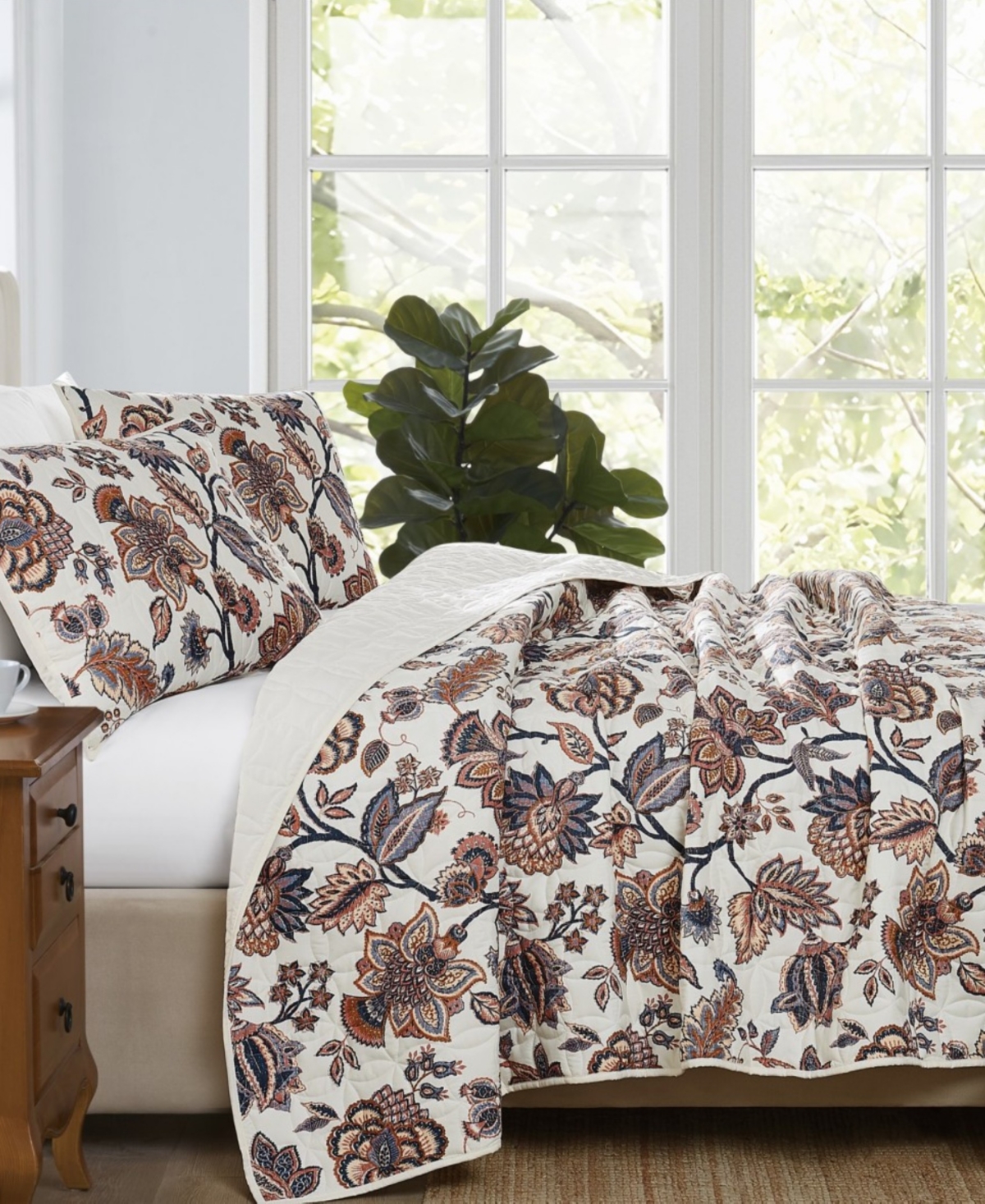Cannon Chloe Jacobean 3-Piece Quilt Set