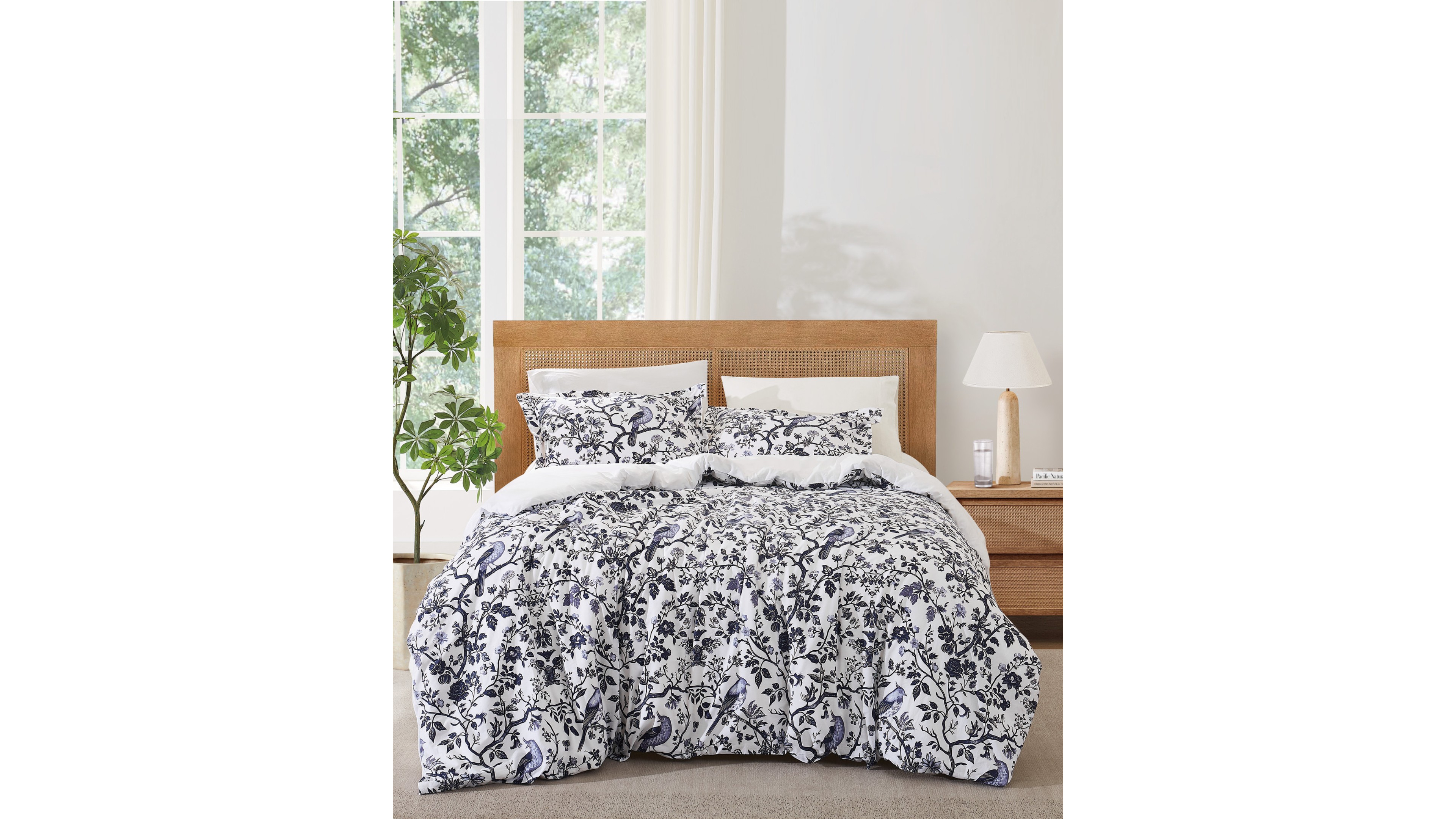 Brooklyn Loom Ava Floral 3-Piece Comforter Set, Full/Queen